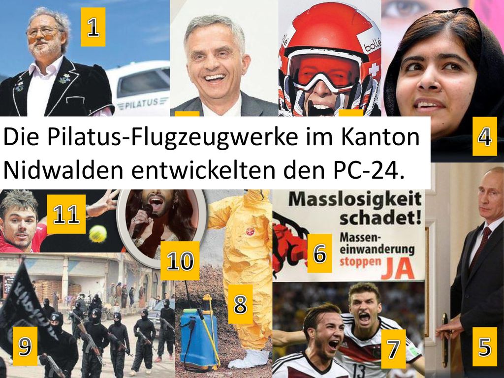 1 2 3 Die Pilatus-Flugzeugwerke im Kanton Nidwalden entwickelten den PC