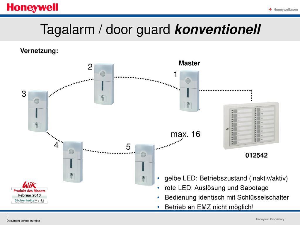 Tagalarm / door guard konventionell