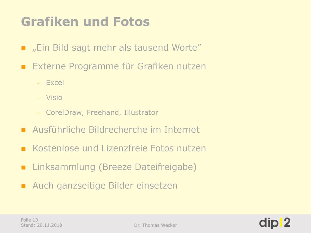 Grafiken und Fotos „Ein Bild sagt mehr als tausend Worte