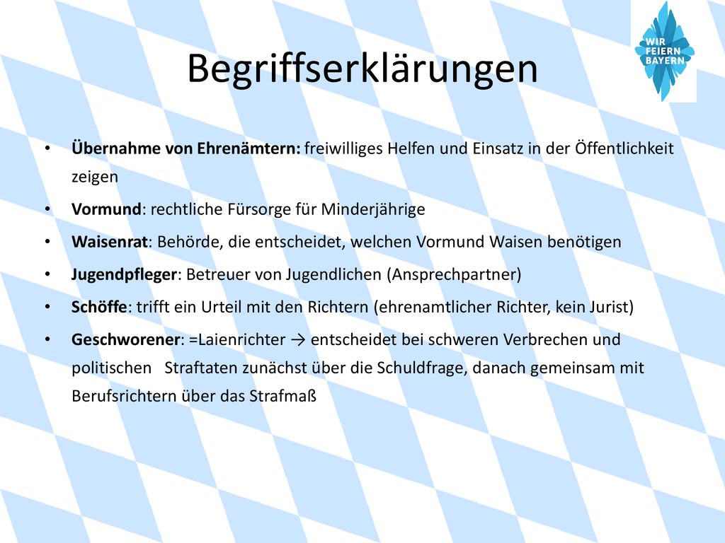 Begriffserklärungen Übernahme von Ehrenämtern: freiwilliges Helfen und Einsatz in der Öffentlichkeit zeigen.