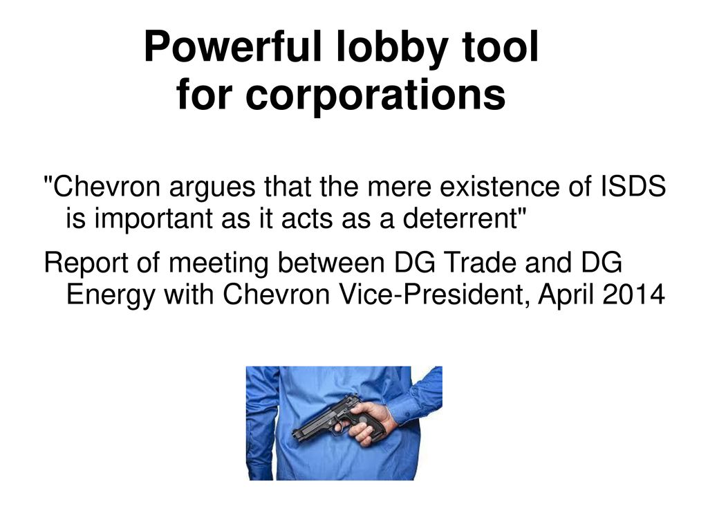 Powerful lobby tool for corporations