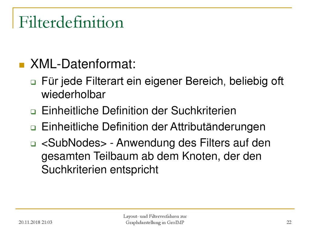 Layout- und Filterverfahren zur Graphdarstellung in GroIMP