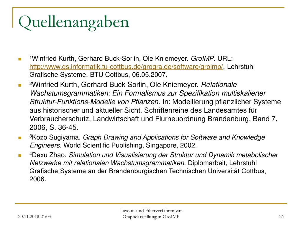 Layout- und Filterverfahren zur Graphdarstellung in GroIMP