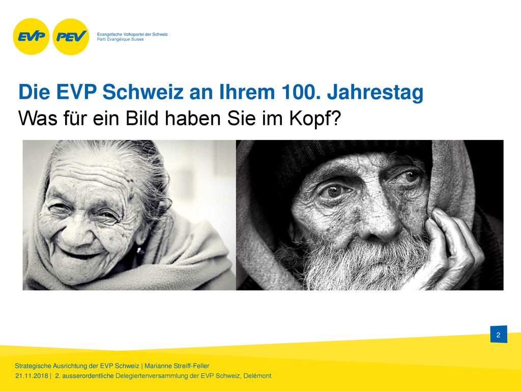 Die EVP Schweiz an Ihrem 100. Jahrestag