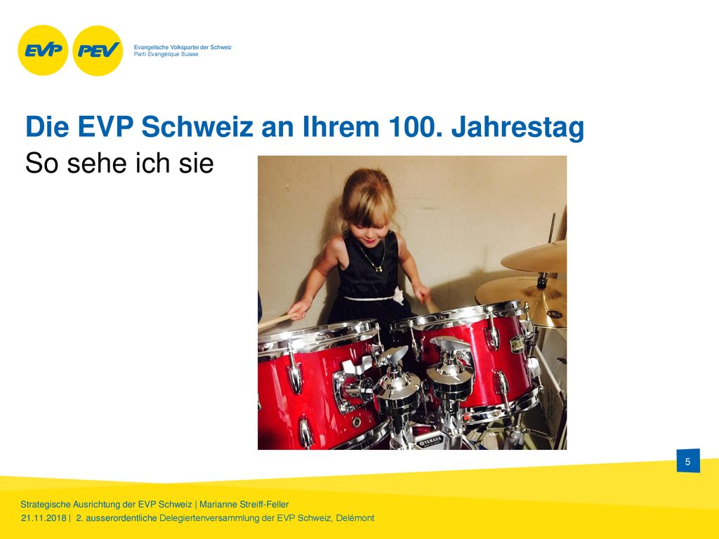 Die EVP Schweiz an Ihrem 100. Jahrestag