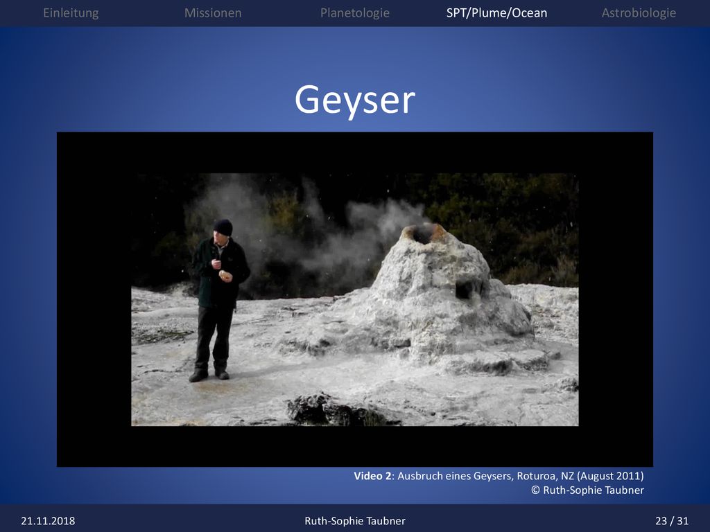 Geyser Video 2: Ausbruch eines Geysers, Roturoa, NZ (August 2011)