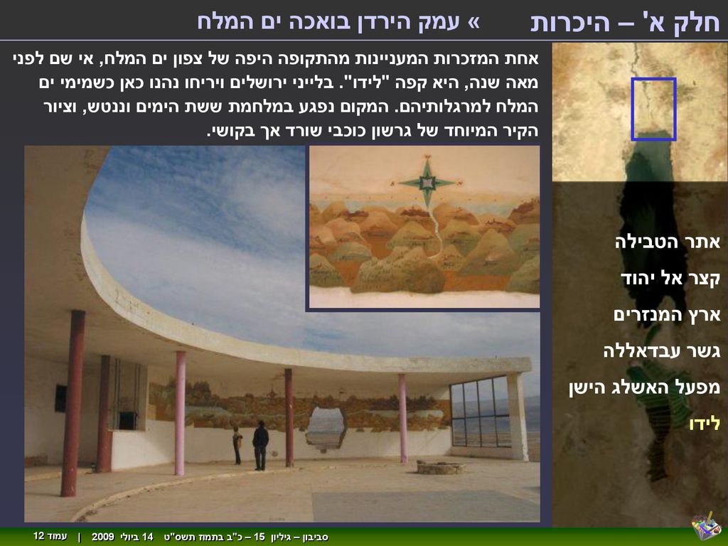 חלק א – היכרות « עמק הירדן בואכה ים המלח אתר הטבילה קצר אל יהוד