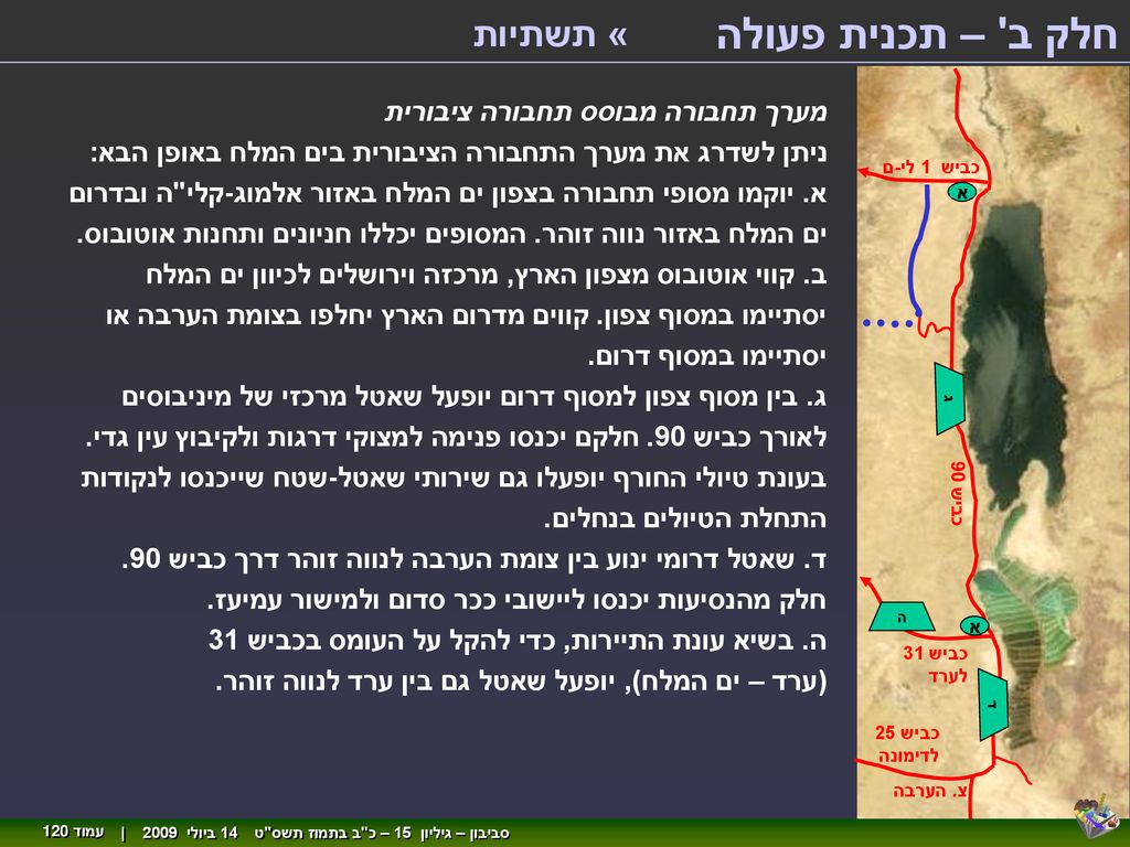 חלק ב – תכנית פעולה « תשתיות מערך תחבורה מבוסס תחבורה ציבורית