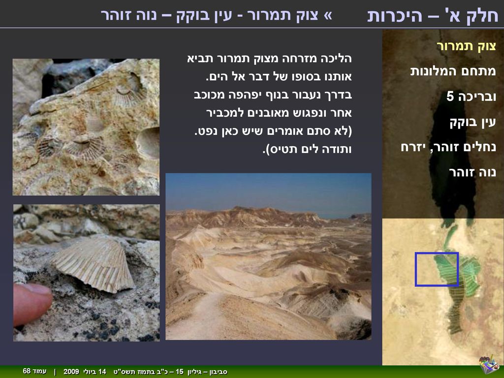 חלק א – היכרות « צוק תמרור - עין בוקק – נוה זוהר צוק תמרור