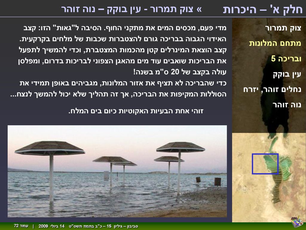 חלק א – היכרות « צוק תמרור - עין בוקק – נוה זוהר צוק תמרור