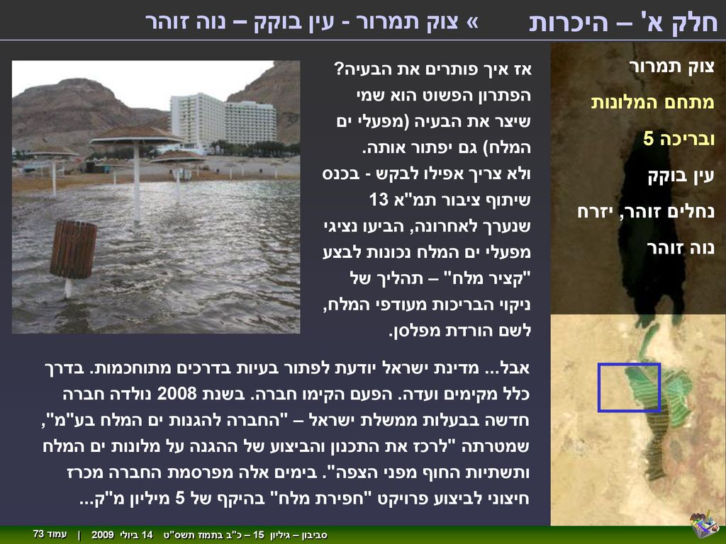 חלק א – היכרות « צוק תמרור - עין בוקק – נוה זוהר צוק תמרור
