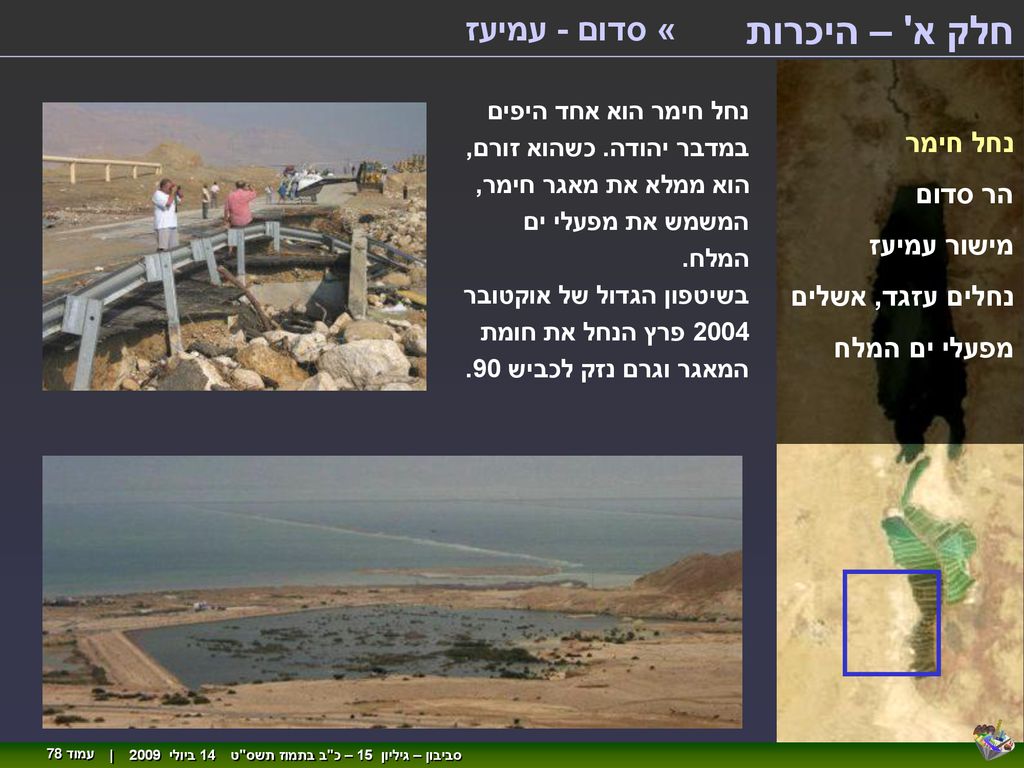 חלק א – היכרות « סדום - עמיעז נחל חימר הר סדום מישור עמיעז