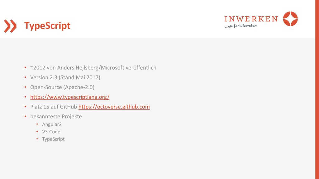 TypeScript ~2012 von Anders Hejlsberg/Microsoft veröffentlich