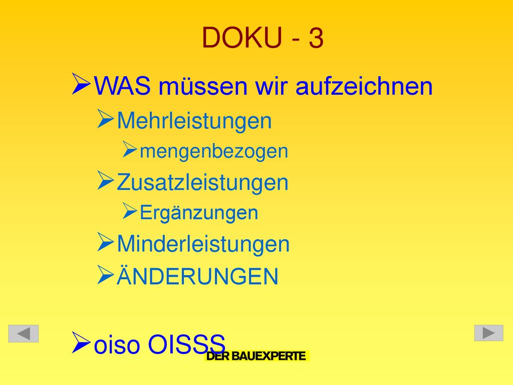DOKU - 3 WAS müssen wir aufzeichnen oiso OISSS Mehrleistungen
