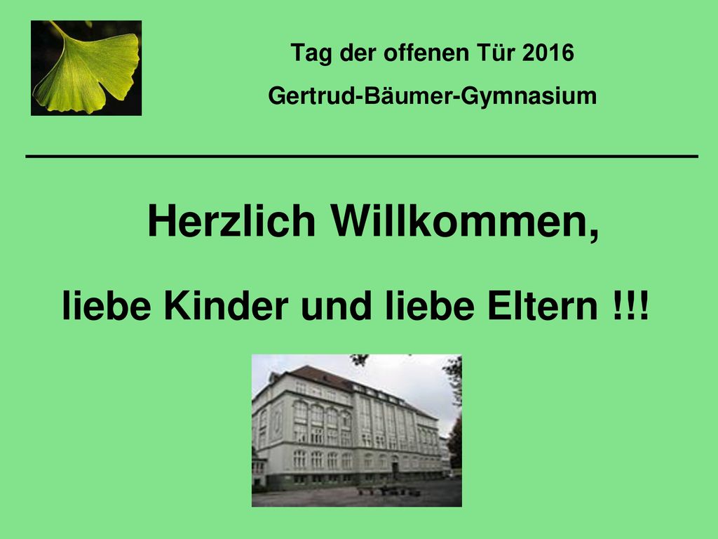 Tag der offenen Tür 2016 Gertrud-Bäumer-Gymnasium
