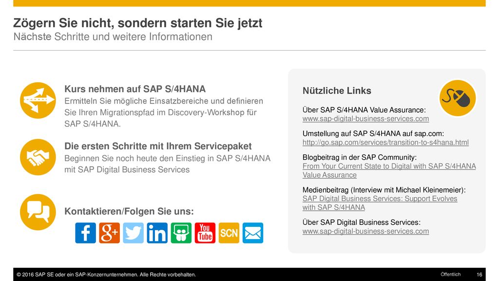 Zögern Sie nicht, sondern starten Sie jetzt Nächste Schritte und weitere Informationen