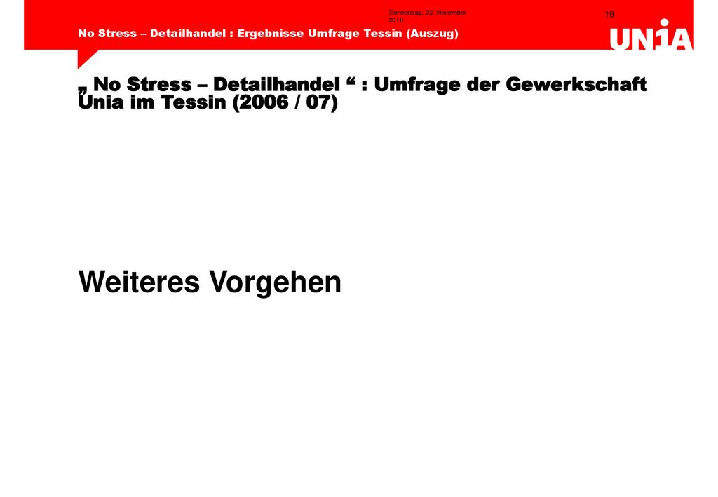 Donnerstag, 22. November 2018Donnerstag, 22. November 2018