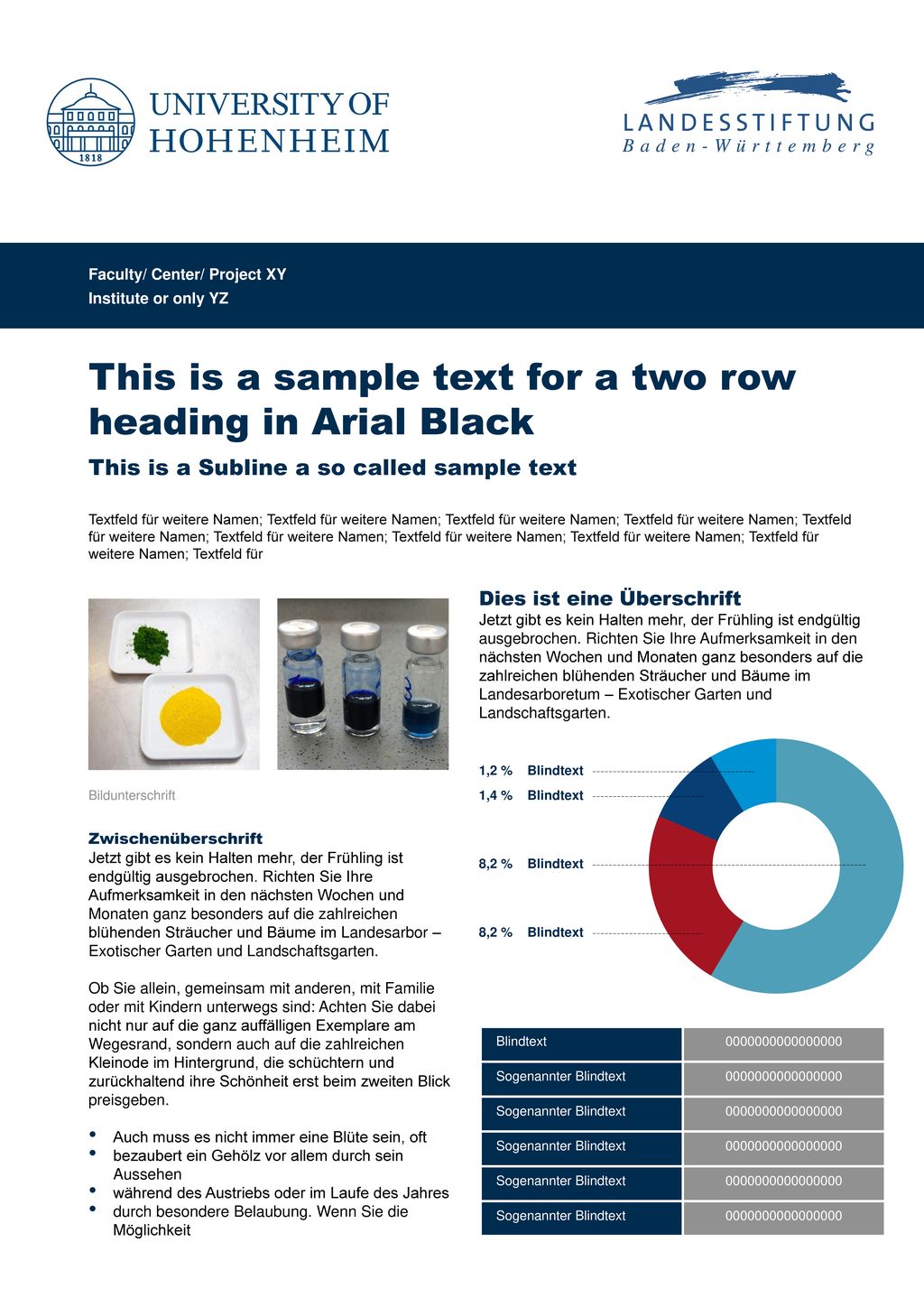 This is a sample text for a two row heading in Arial Black