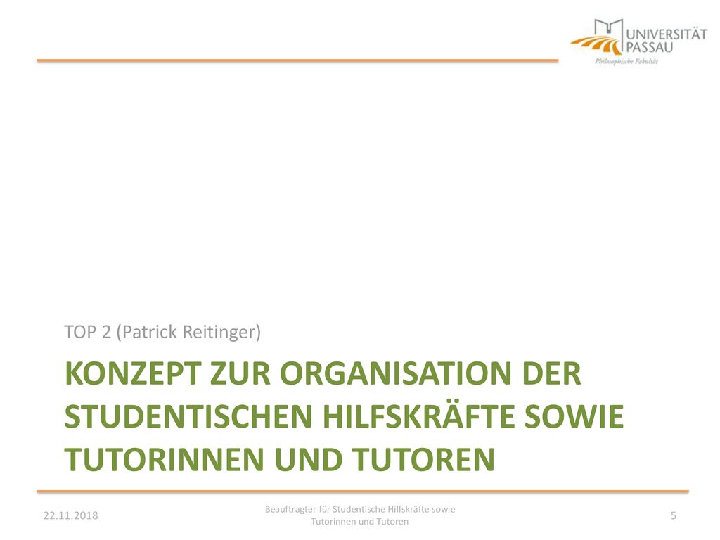 Beauftragter für Studentische Hilfskräfte sowie Tutorinnen und Tutoren