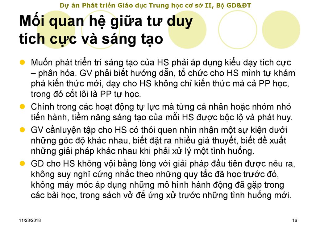 Mối quan hệ giữa tư duy tích cực và sáng tạo