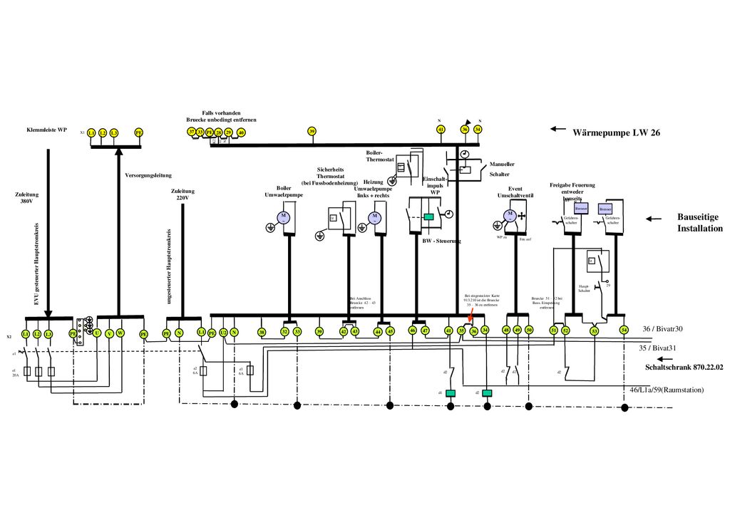 Wärmepumpe LW 26 Bauseitige Installation 36 / Bivatr30 35 / Bivat31