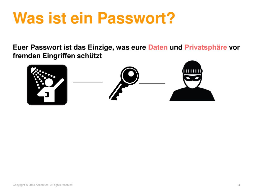Was ist ein Passwort Euer Passwort ist das Einzige, was eure Daten und Privatsphäre vor fremden Eingriffen schützt.