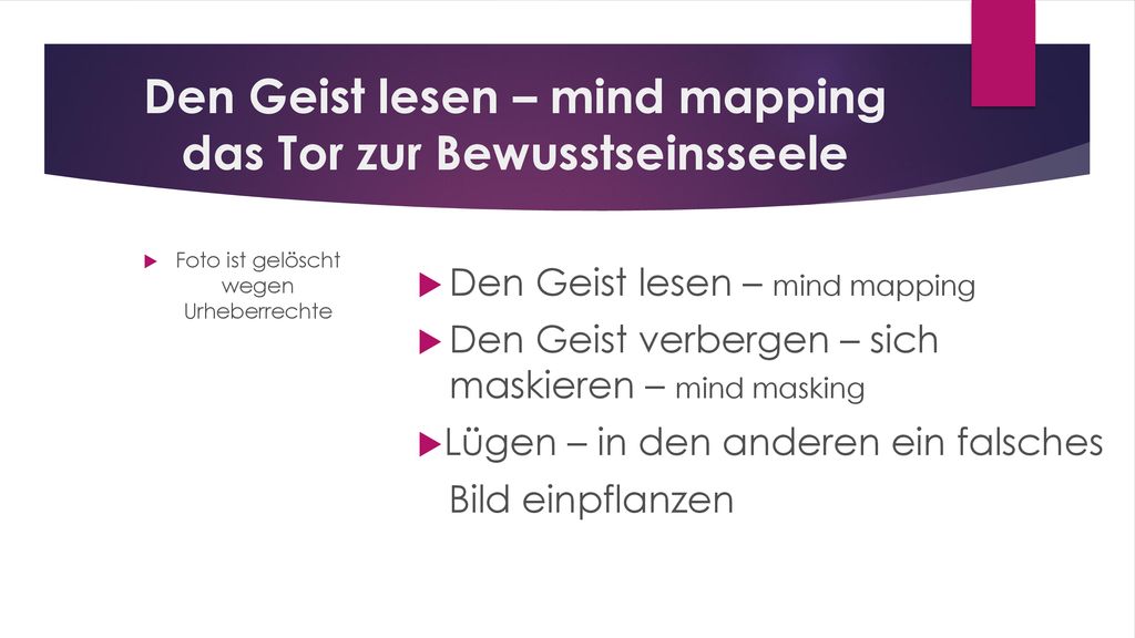 Den Geist lesen – mind mapping das Tor zur Bewusstseinsseele
