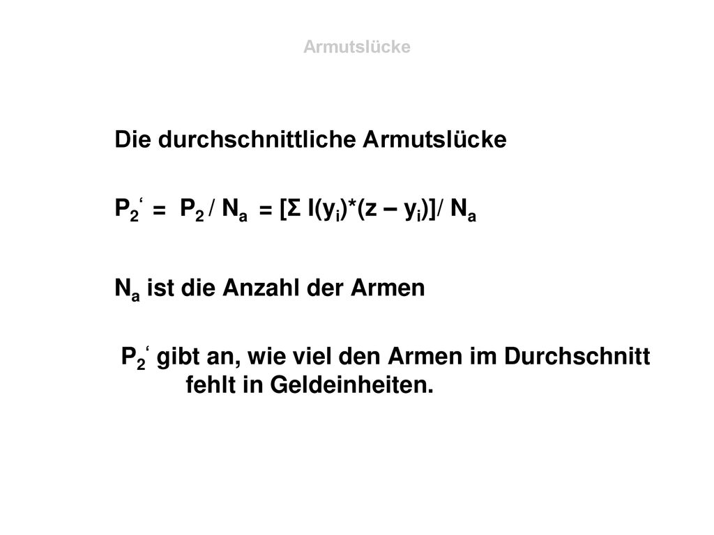 P2‘ = P2 / Na = [Σ I(yi)*(z – yi)]/ Na