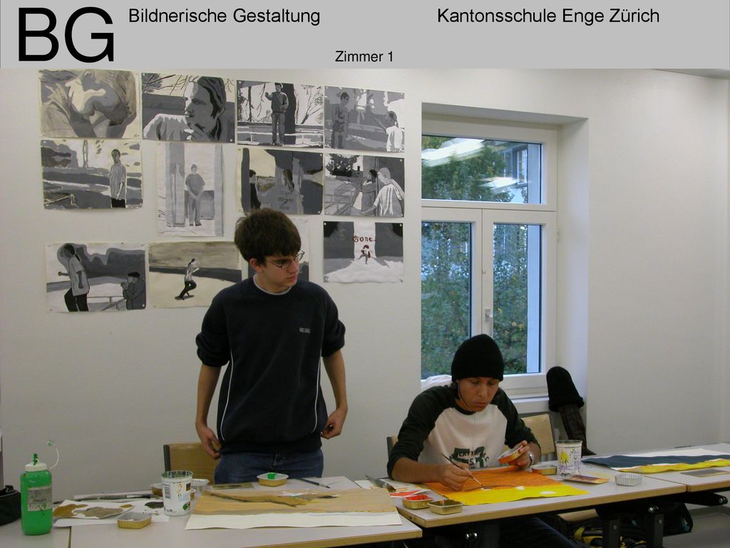 Selbstportrait nach Kunstvorlage, Gouachefarben (N2c 2003, süs)