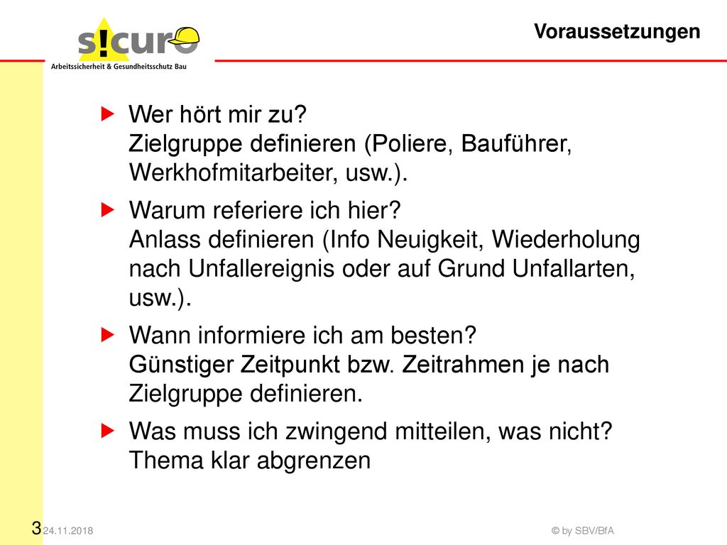 Was muss ich zwingend mitteilen, was nicht Thema klar abgrenzen