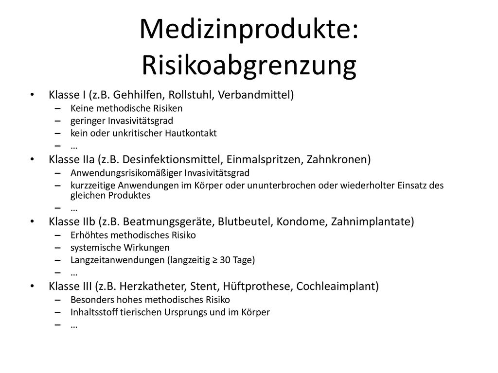 Medizinprodukte: Risikoabgrenzung