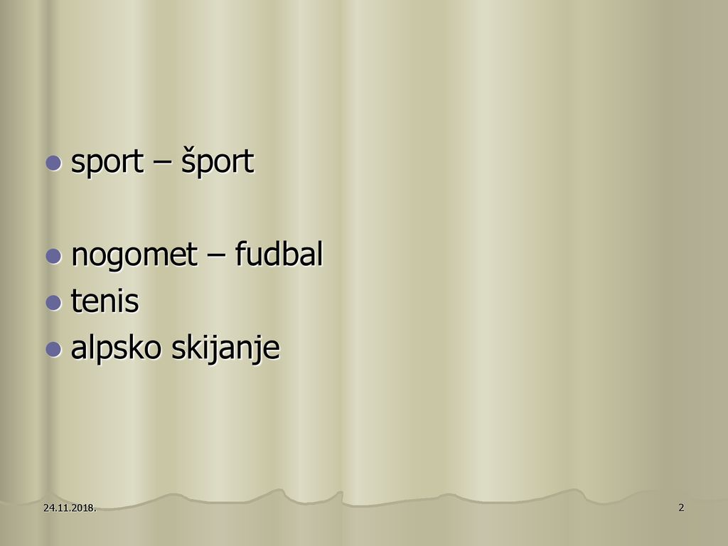 sport – šport nogomet – fudbal tenis alpsko skijanje