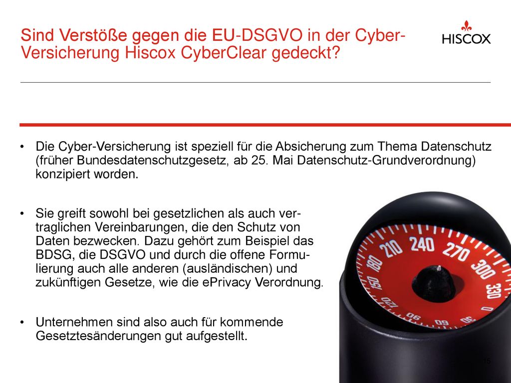 Sind Verstöße gegen die EU-DSGVO in der Cyber-Versicherung Hiscox CyberClear gedeckt