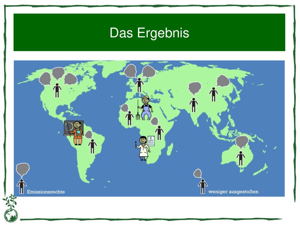 Das Ergebnis Das Geld können die Afrikaner dann in Ernährung, Bildung, medizinische Versorgung und saubere Technologien investieren.