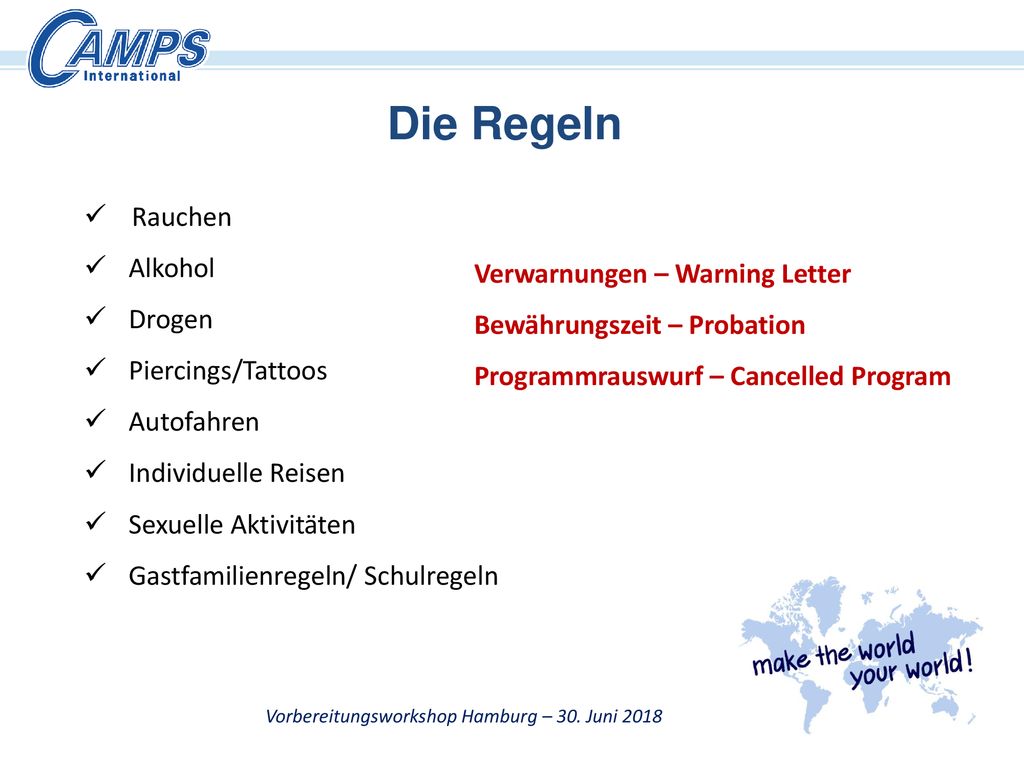 Vorbereitungsworkshop Hamburg – 30. Juni 2018