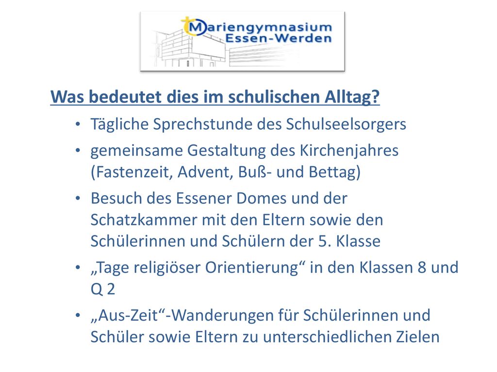 Was bedeutet dies im schulischen Alltag