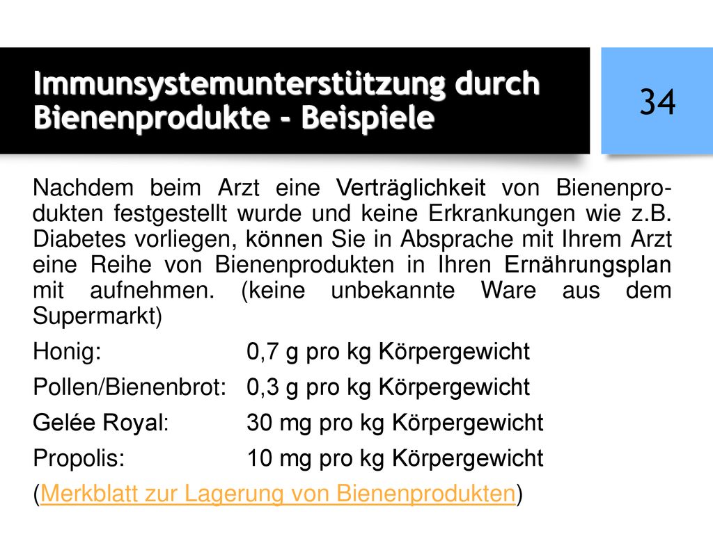 Immunsystemunterstützung durch Bienenprodukte - Beispiele