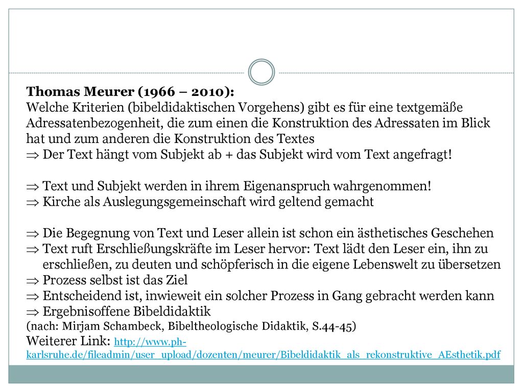 Der Text hängt vom Subjekt ab + das Subjekt wird vom Text angefragt!