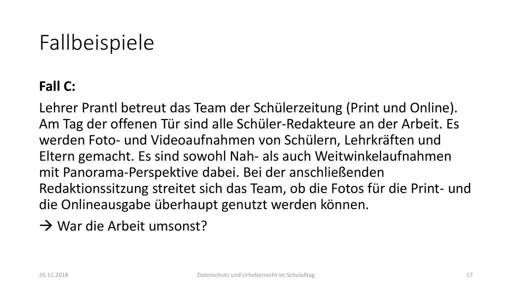 Datenschutz und Urheberrecht im Schulalltag