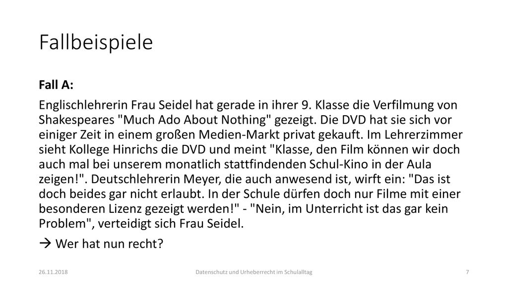 Datenschutz und Urheberrecht im Schulalltag