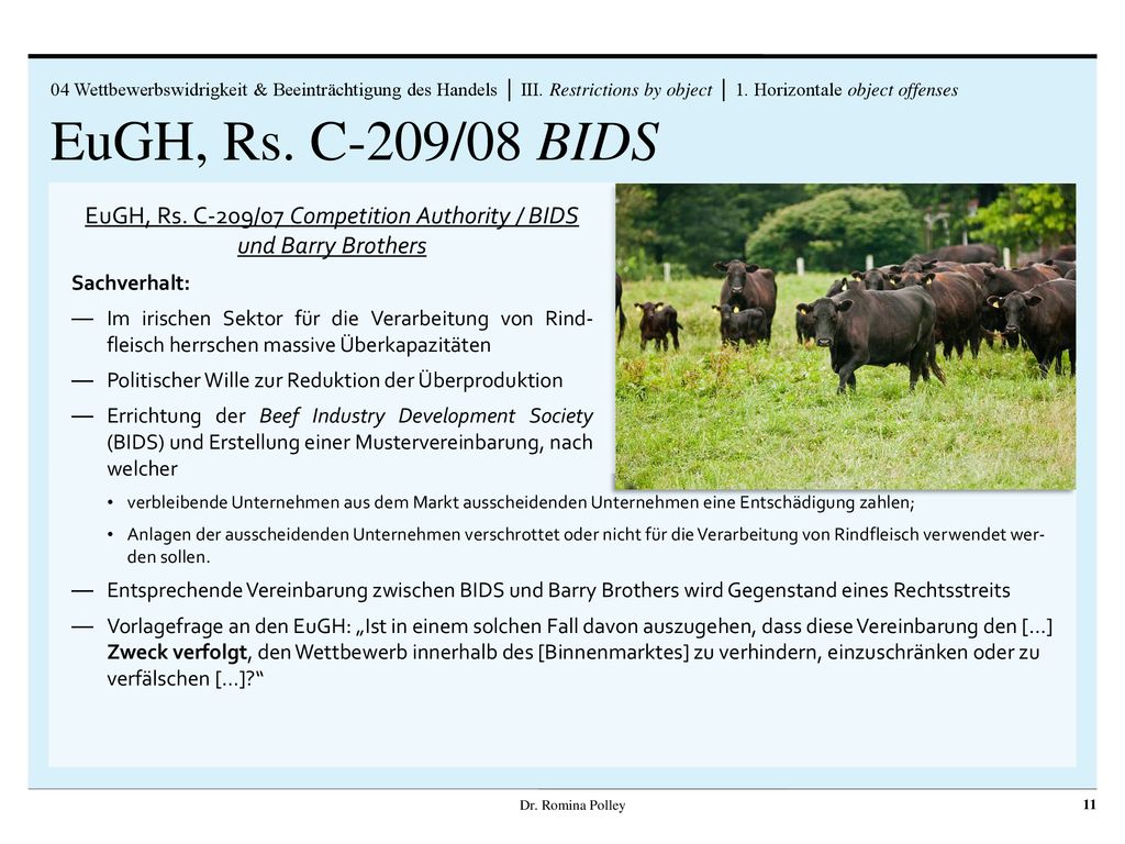 EuGH, Rs. C-209/07 Competition Authority / BIDS und Barry Brothers