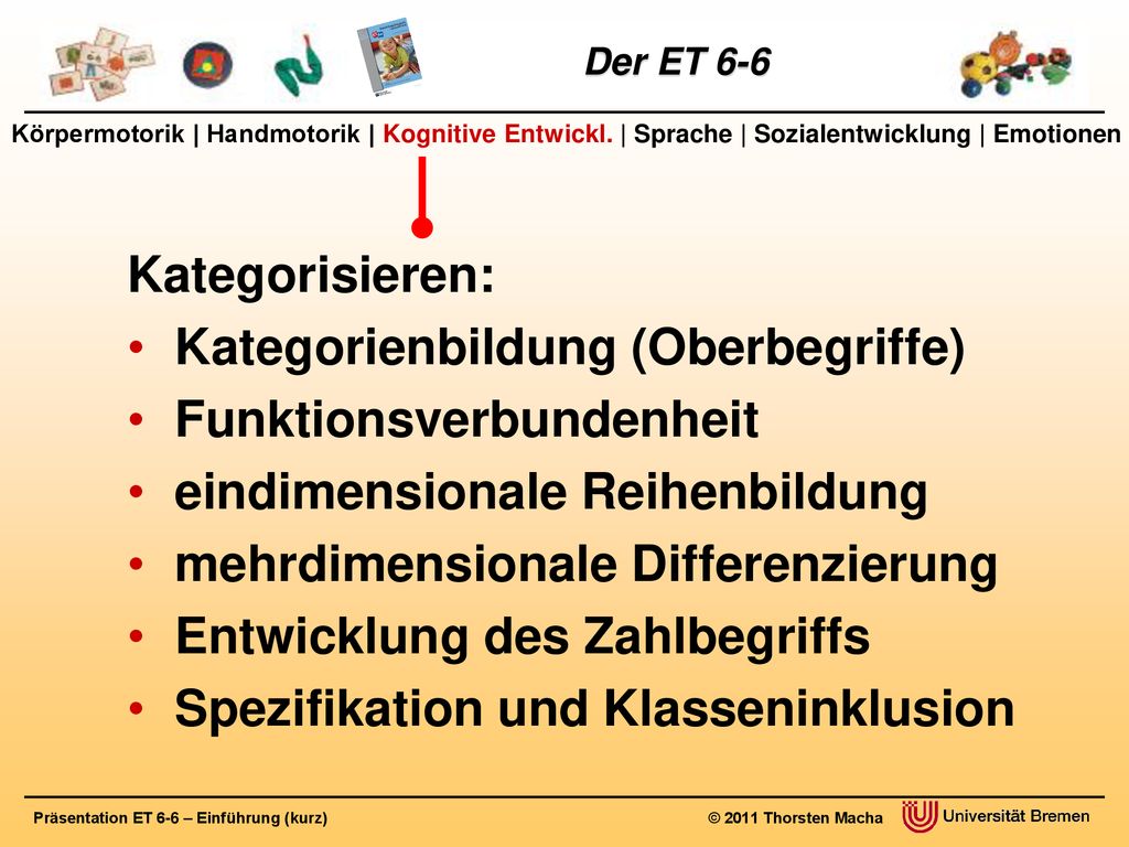 Kategorienbildung (Oberbegriffe) Funktionsverbundenheit