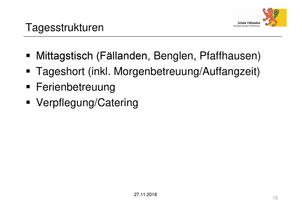 Mittagstisch (Fällanden, Benglen, Pfaffhausen)