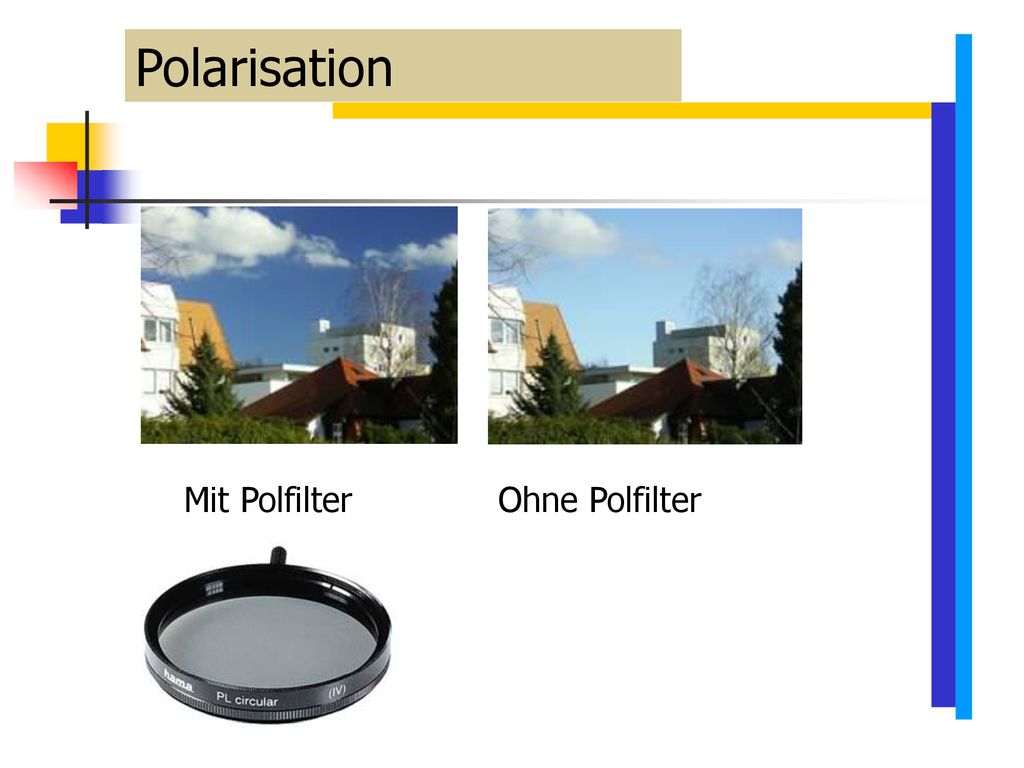 Polarisation Mit Polfilter Ohne Polfilter