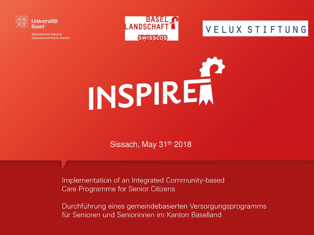 Sissach, May 31th 2018 Don’t forget to change date and location