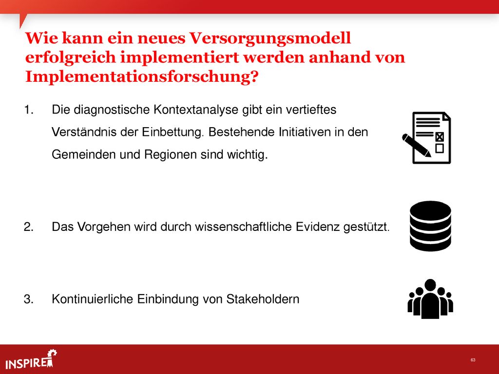 Wie kann ein neues Versorgungsmodell erfolgreich implementiert werden anhand von Implementationsforschung