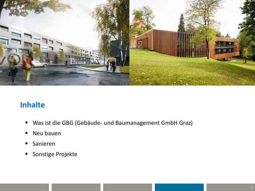 Inhalte Was ist die GBG (Gebäude- und Baumanagement GmbH Graz)