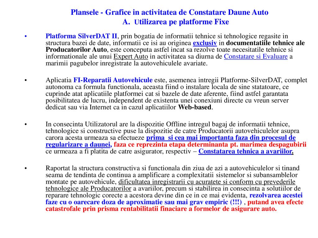 Plansele - Grafice in activitatea de Constatare Daune Auto. A