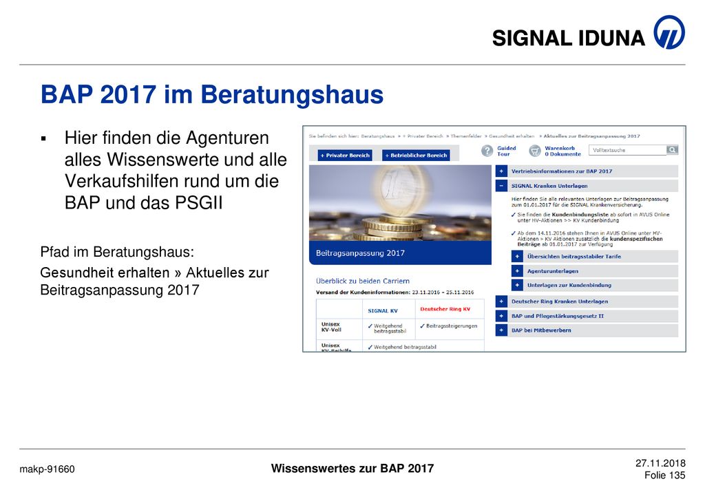 BAP 2017 im Beratungshaus Hier finden die Agenturen alles Wissenswerte und alle Verkaufshilfen rund um die BAP und das PSGII.