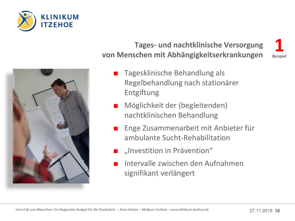 Tages- und nachtklinische Versorgung von Menschen mit Abhängigkeitserkrankungen